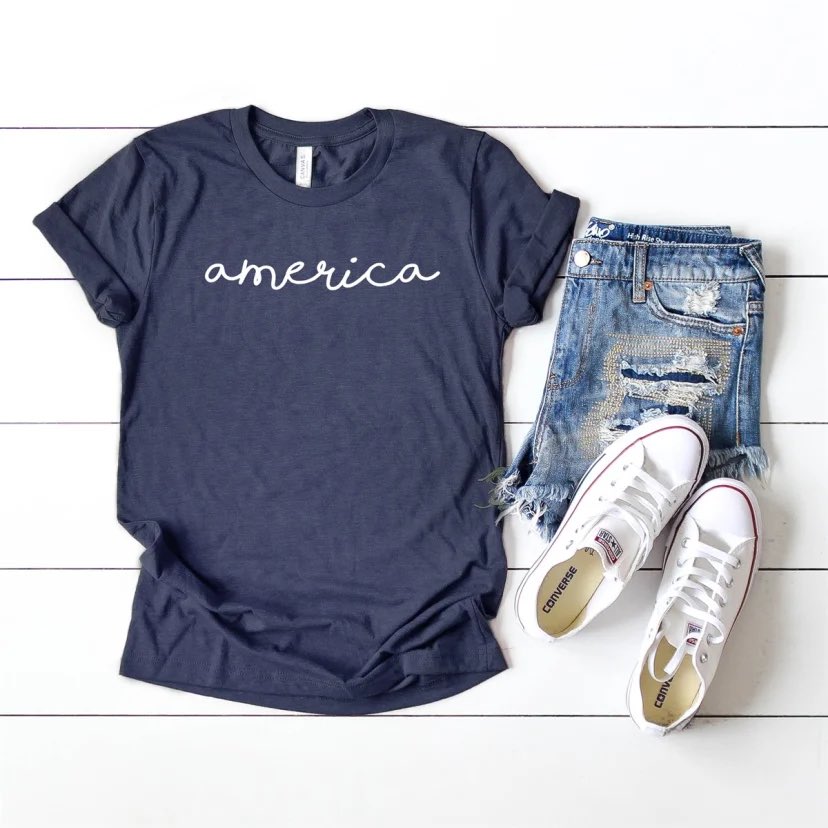 America | cursive print