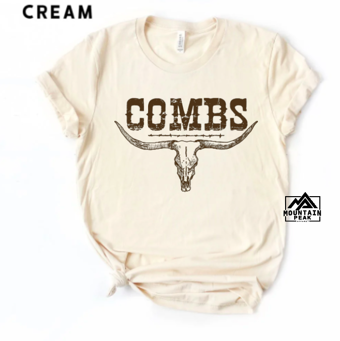 Combs Bull Skull