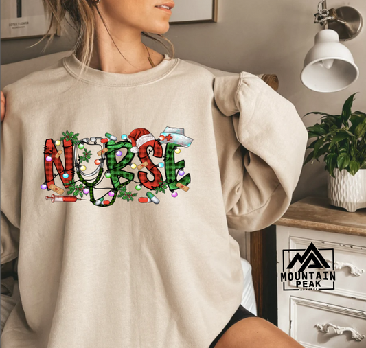 Buffalo Check Christmas Nurse