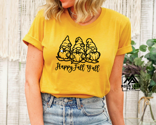 Simple Happy Fall Y'all  Gnomes