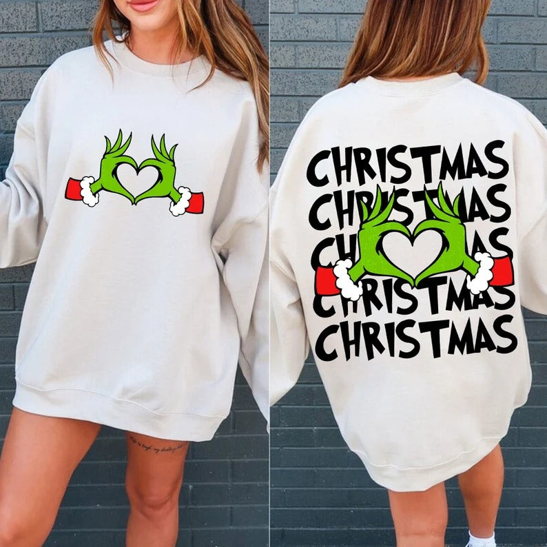 Grinch Heart Christmas x4