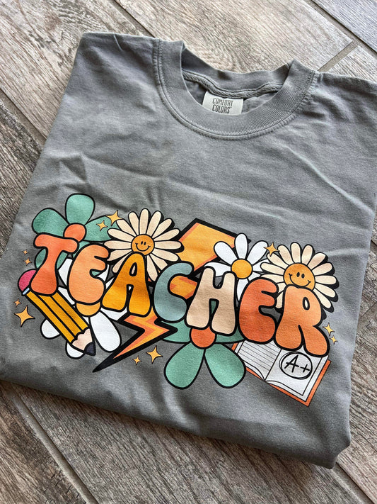 Retro Smiley Face | Teacher | School