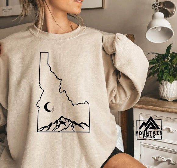 Idaho Mountains w/ Moon | Outdoor | Seasons