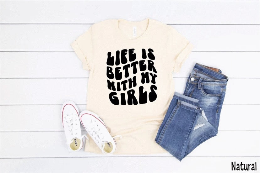 Life is Better with My Girls-wave print | Mothers/Mom | Holiday