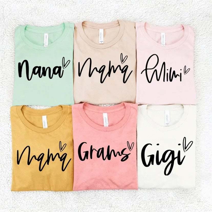Small Heart w/ name | Mothers/Moms |Holiday