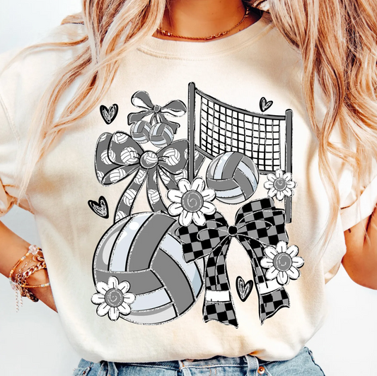 Volleyball Bow  Greyscale | Malad | School