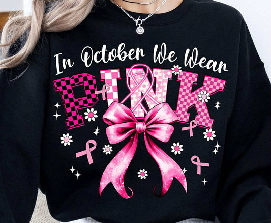 Checkered In October we wear pink! | Cancer | Awareness/Inspiration