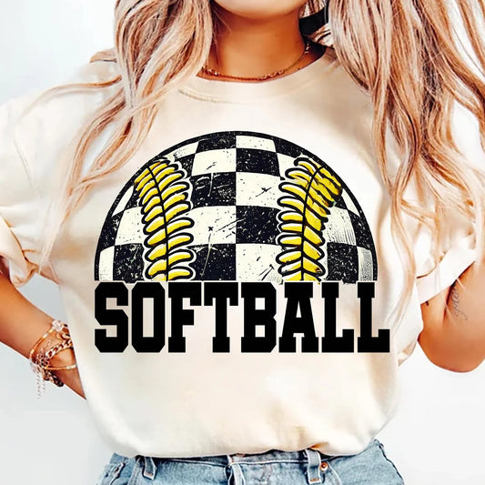 Softball-checkered half ball| Baseball/Softball | Sport