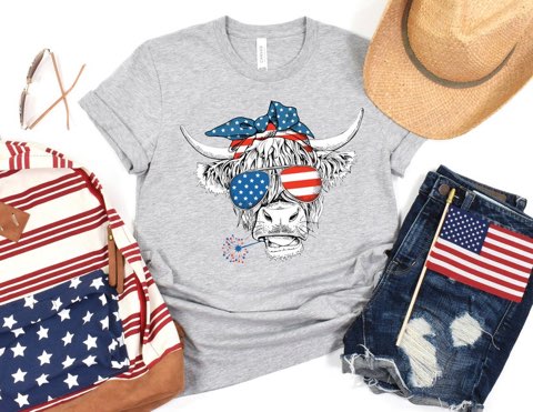 Heifer American Flag | Patriotic