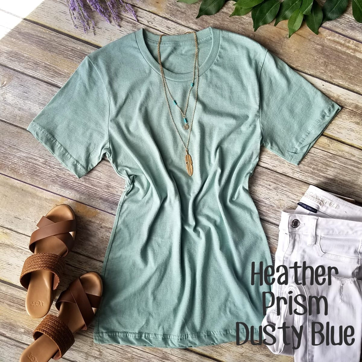 Short Sleeve Crew Basic T-shirt | LIGHT GREENS