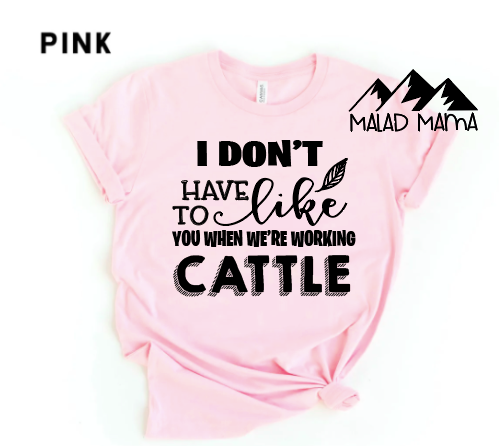 I Don't Have to Like You When We're Working Cattle