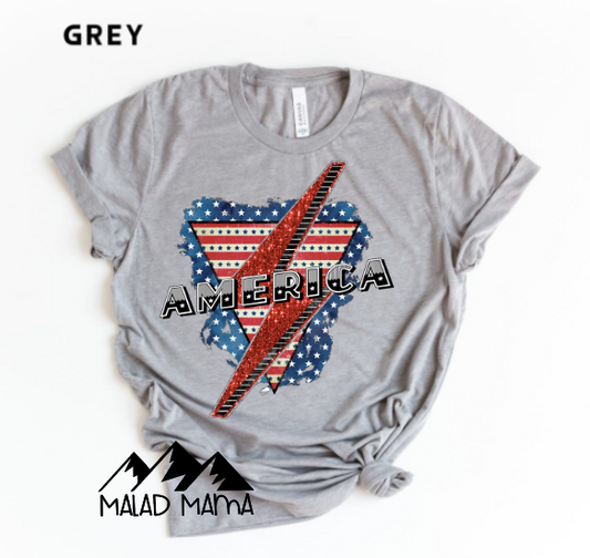 America Lightning Bolt | America | 4th of July