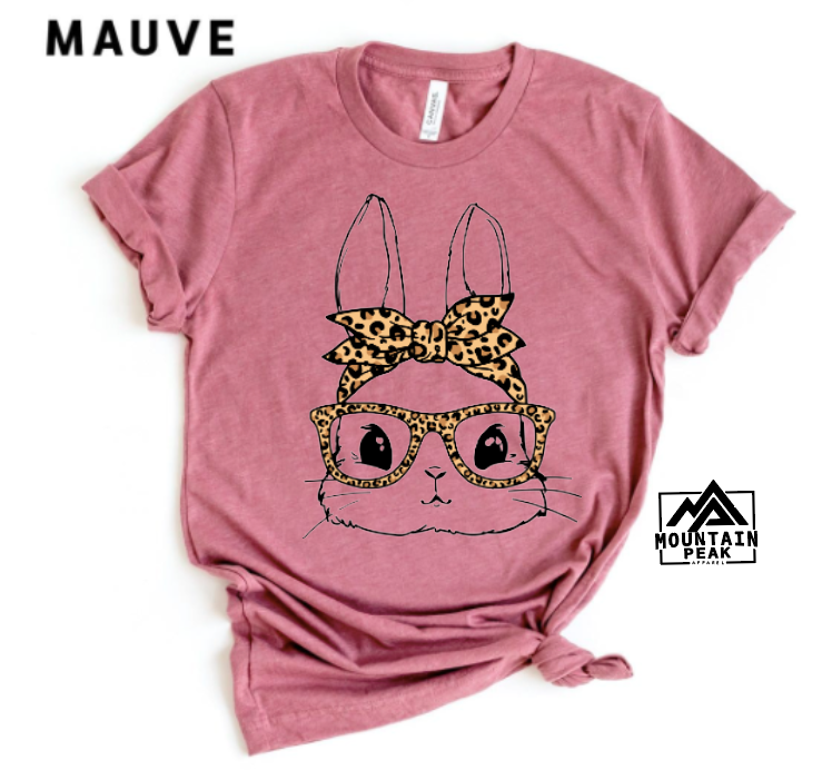 Cheetah Print Bunny with Glasses | Easter