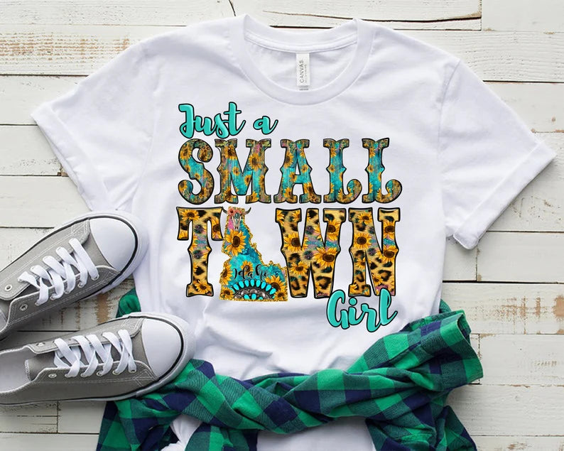 Just a Small Town Girl | Western | Turquoise | Sunflowers