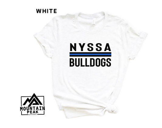 Blue/Black line Nyssa Bulldogs