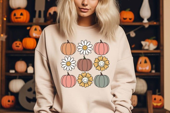 Pumpkin & Daisies #2 | Halloween | Holiday