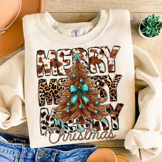 Merry x3 Animal Print | Christmas | Holiday