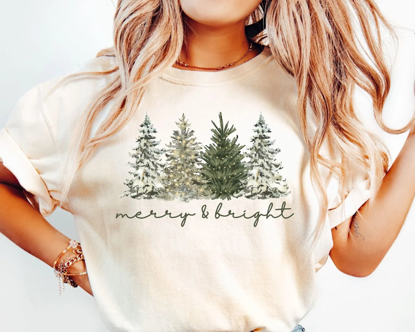 Merry & Bright- Green Christmas Trees  | Christmas | Holiday