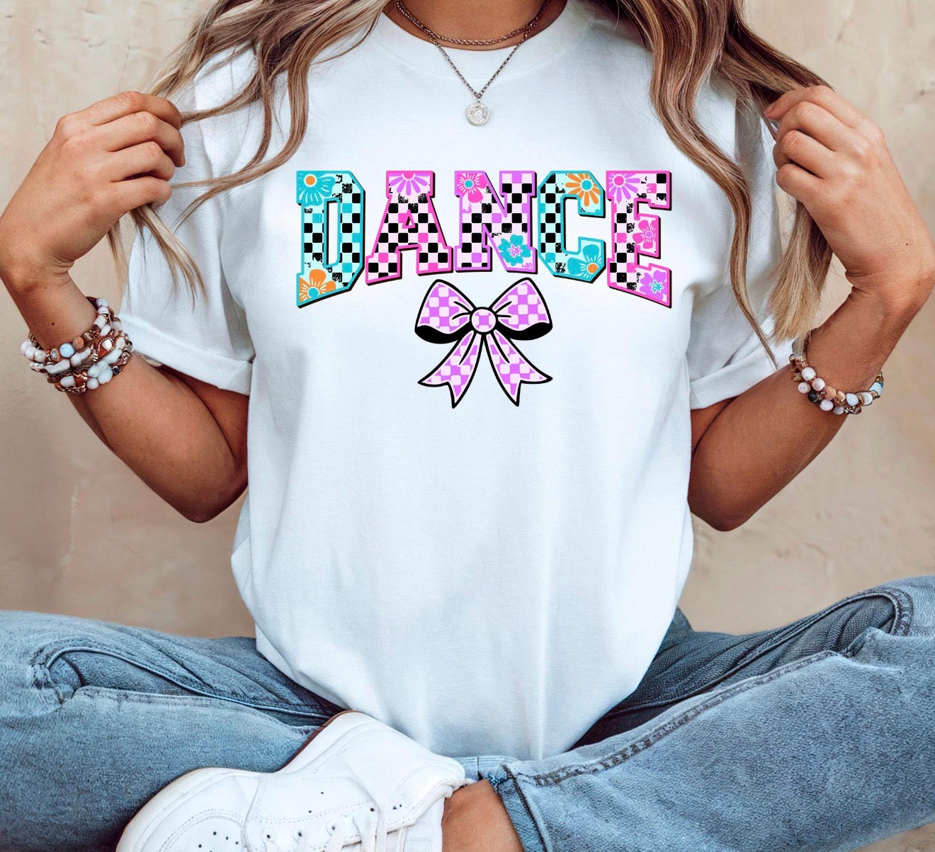 DANCE-checkered w/ flowers | Dance/Cheer | Sports