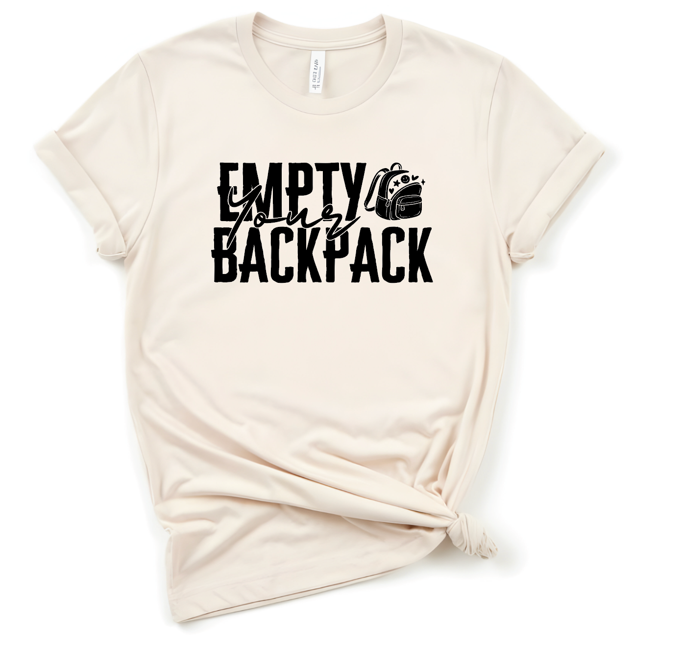 Empty your backpack