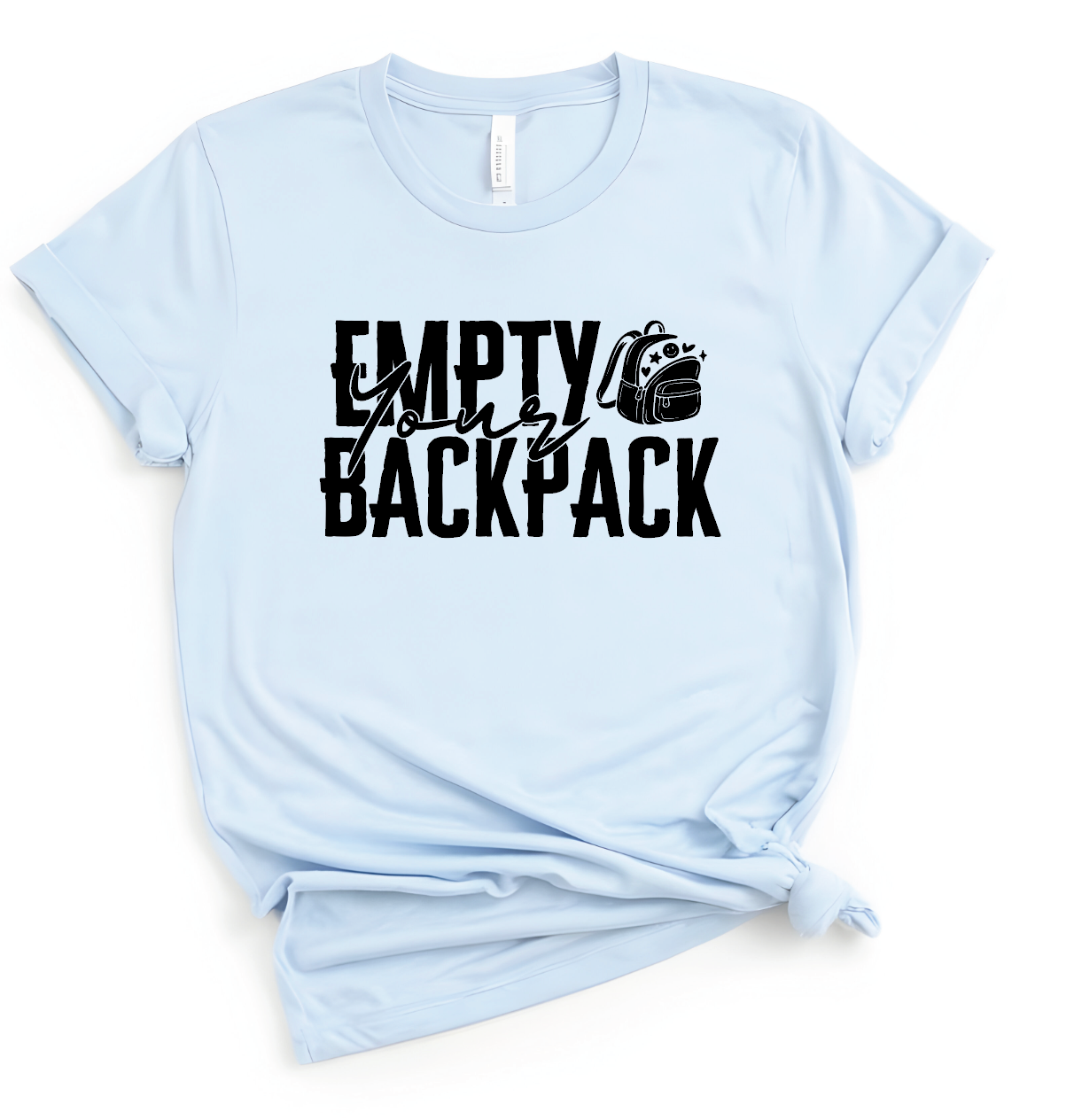 Empty your backpack