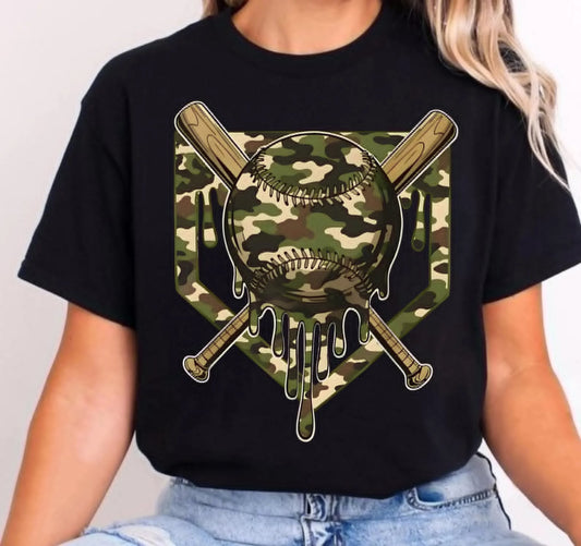 Camo Baseball Drip  | Baseball/Softball | Sports