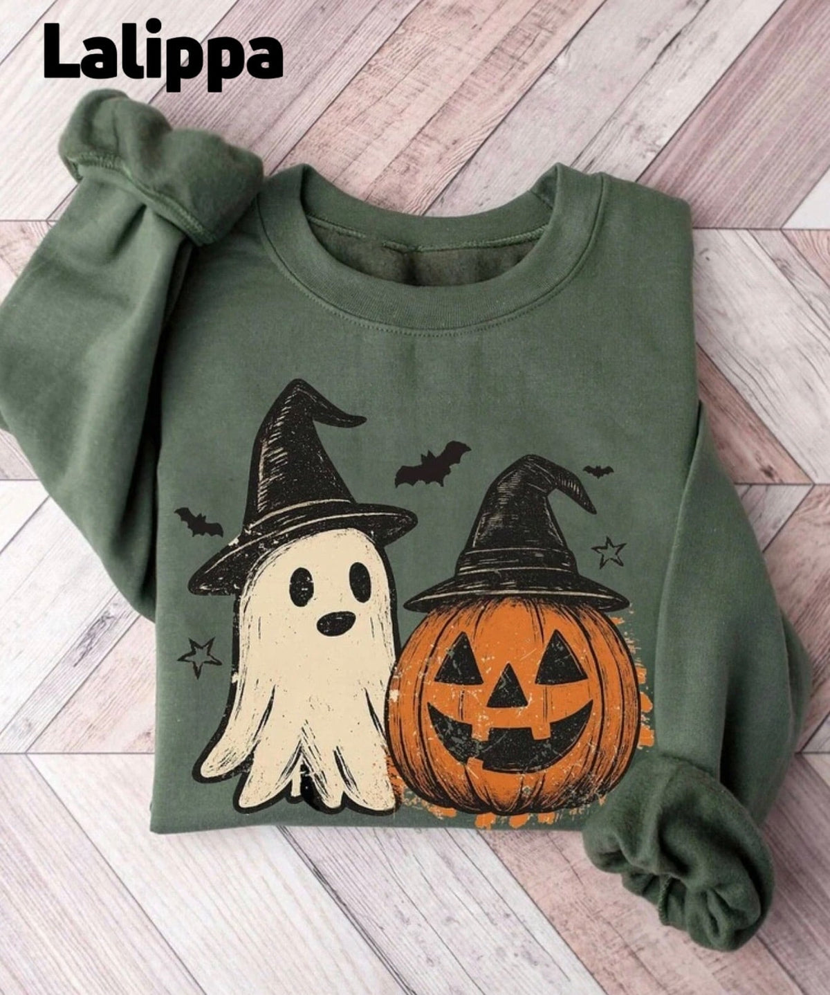 Ghost Pumpkin W/ Witch Hats | Halloween | Holiday