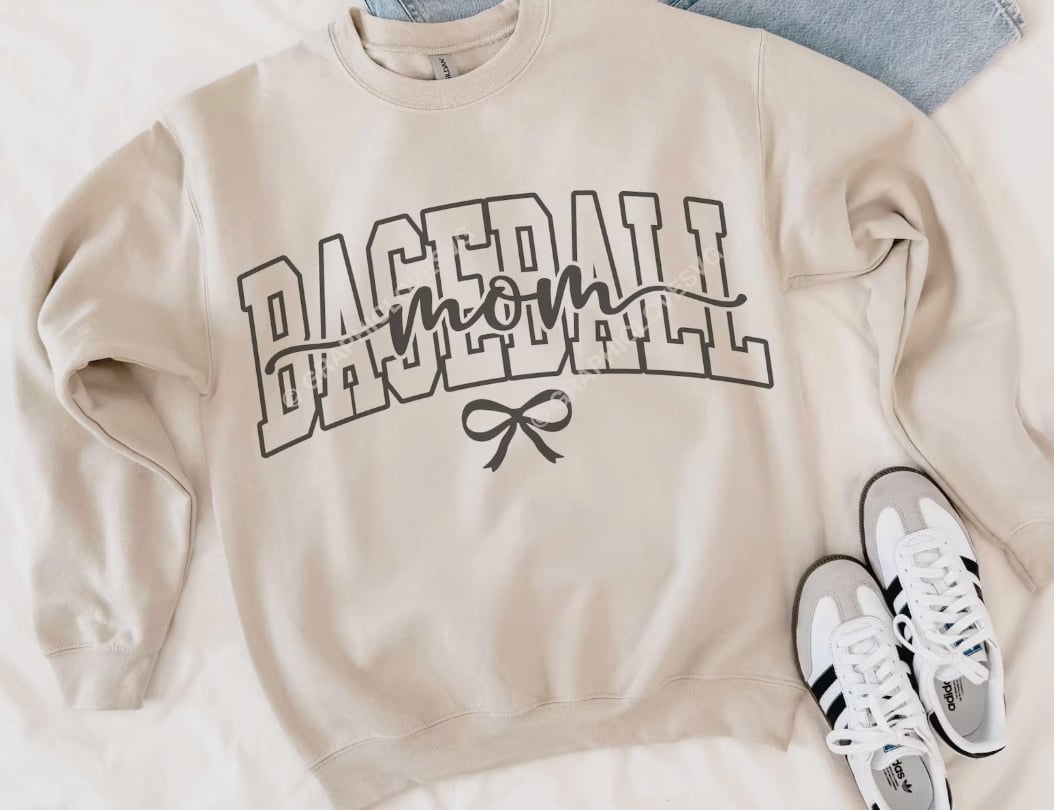 Baseball mom w/ bow | Baseball/Softball | Sports