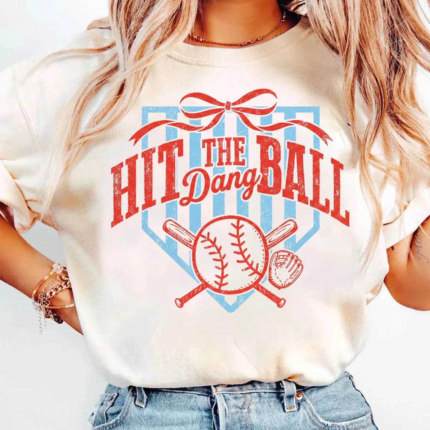 Hit The Dang Ball-Front Design   | Baseball/Softball | Sports