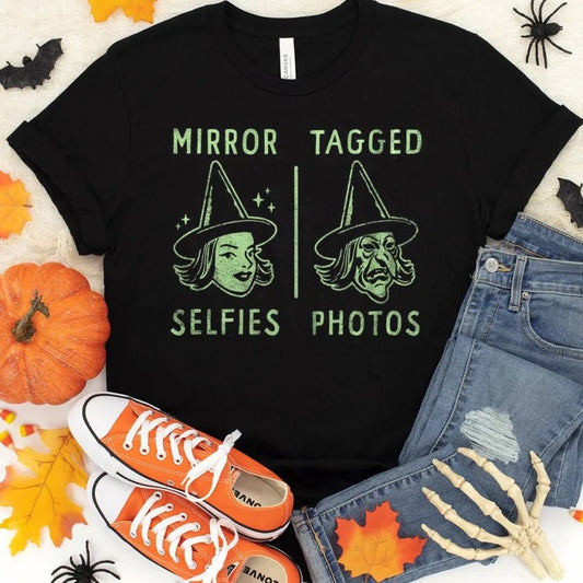 Mirror Selfies vs. Tagged Photos Witch