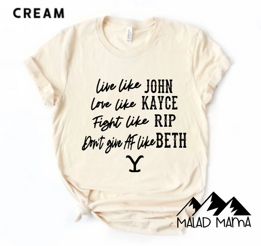 Live Like Kayce, John, Rip, Beth | Yellowstone