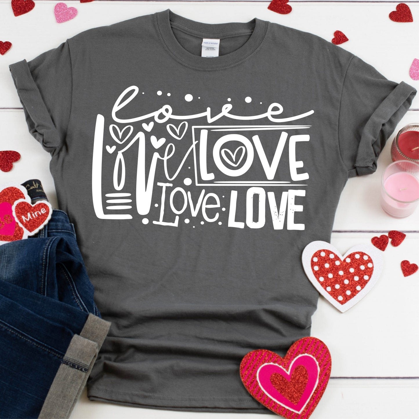 Love  with hearts| Valentines | February