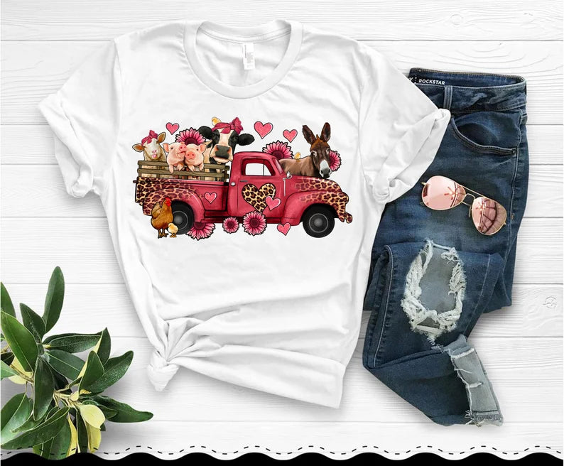 Old Truck and Animals | Valentines